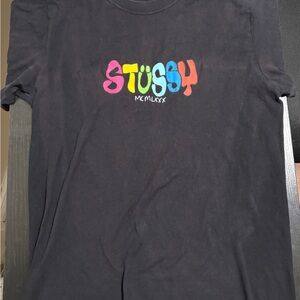 Stussy Black Graphic T-Shirt